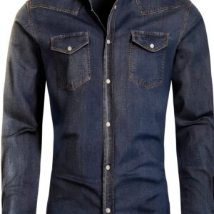 Rock Creek Herren Jeanshemd Baumwolle Regular Fit-0