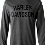 Harley-Davidson T-Shirt 100% Baumwolle Kohlengrau-0