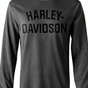 Harley-Davidson T-Shirt 100% Baumwolle Kohlengrau-0