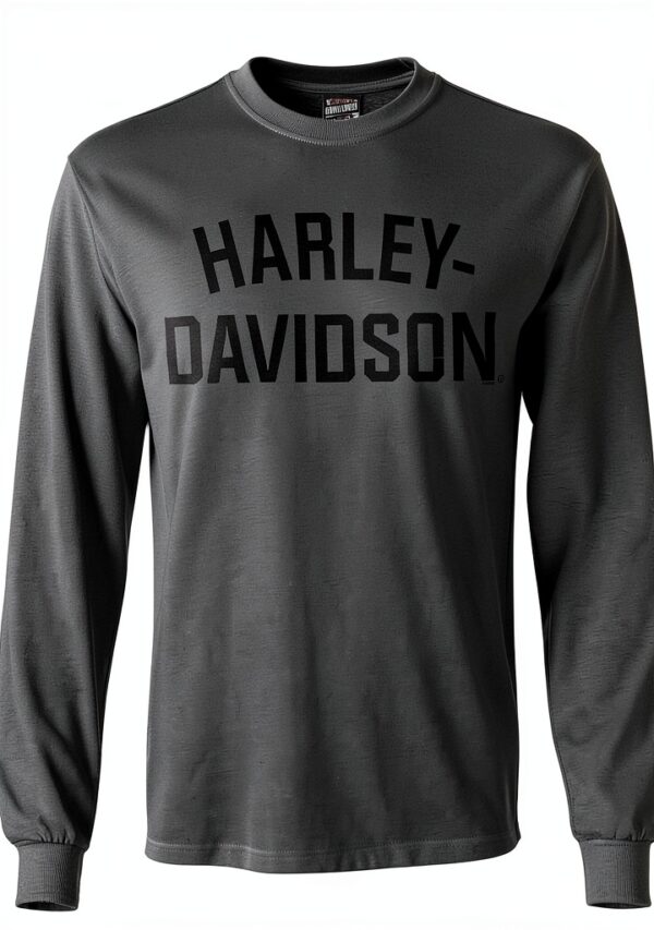 Harley-Davidson T-Shirt 100% Baumwolle Kohlengrau-0