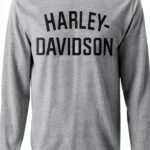 Harley‑Davidson Herren T‑Shirt aus Baumwolle Grau-0