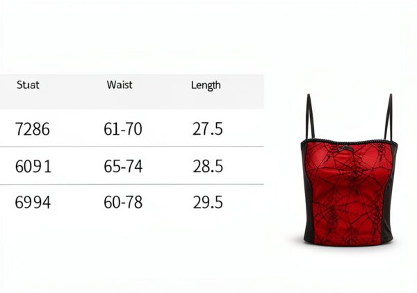Gothic Crop Top FeMereina Polyester Weste-1