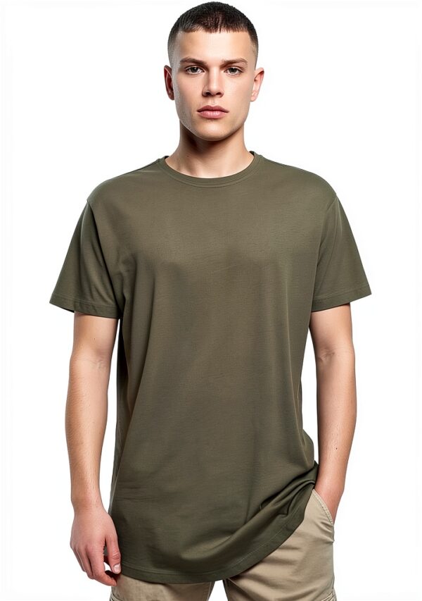 Build Your Brand Herren T-Shirt Dreierpack XS-XXL Weiß/Oliv Hellgrau-1