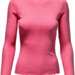 Langarmshirt Damen Bestseller A/S schmale Passform Stehkragen-0