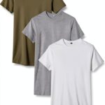 Build Your Brand Herren T-Shirt Dreierpack XS-XXL Weiß/Oliv Hellgrau-0