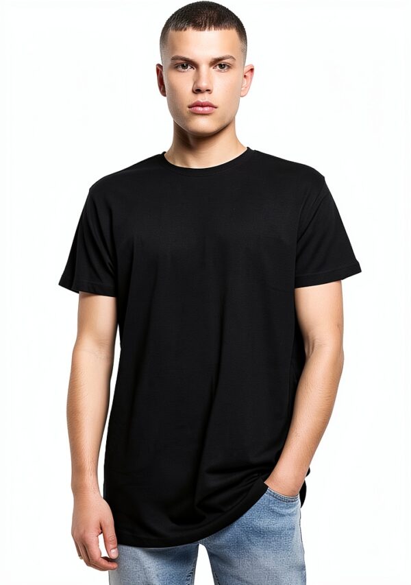 Männer T-Shirt Dreierpack Build Your Brand – langer Schnitt, 3 Farben-1