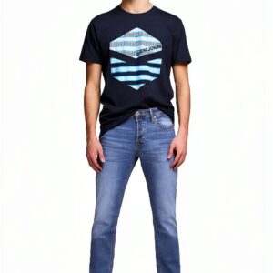 Jack and Jones Skinny Jeans Herren Niedrige Taille Schwarz Denim-0