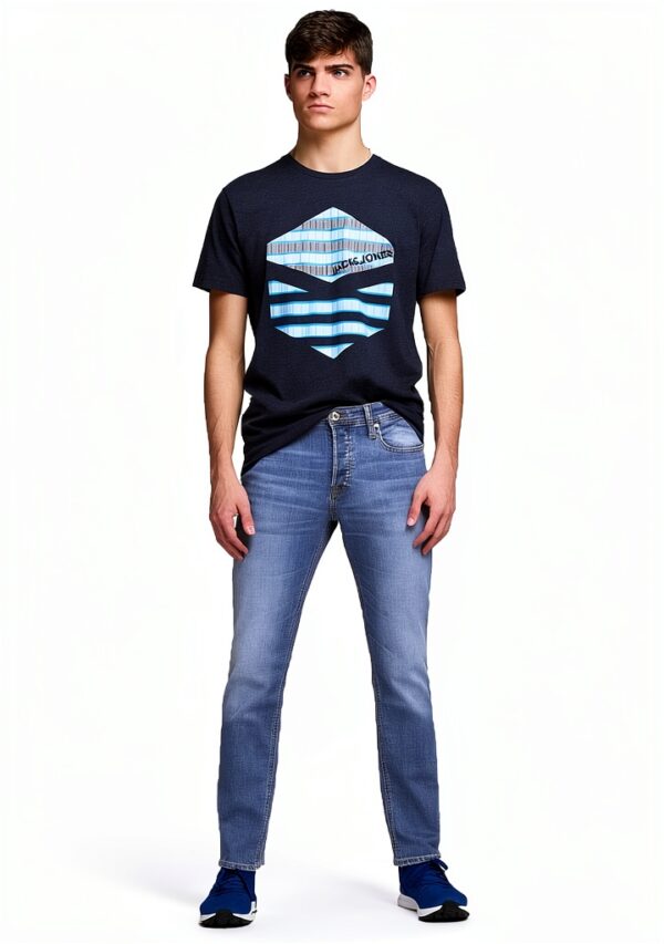 Jack and Jones Skinny Jeans Herren Niedrige Taille Schwarz Denim-0