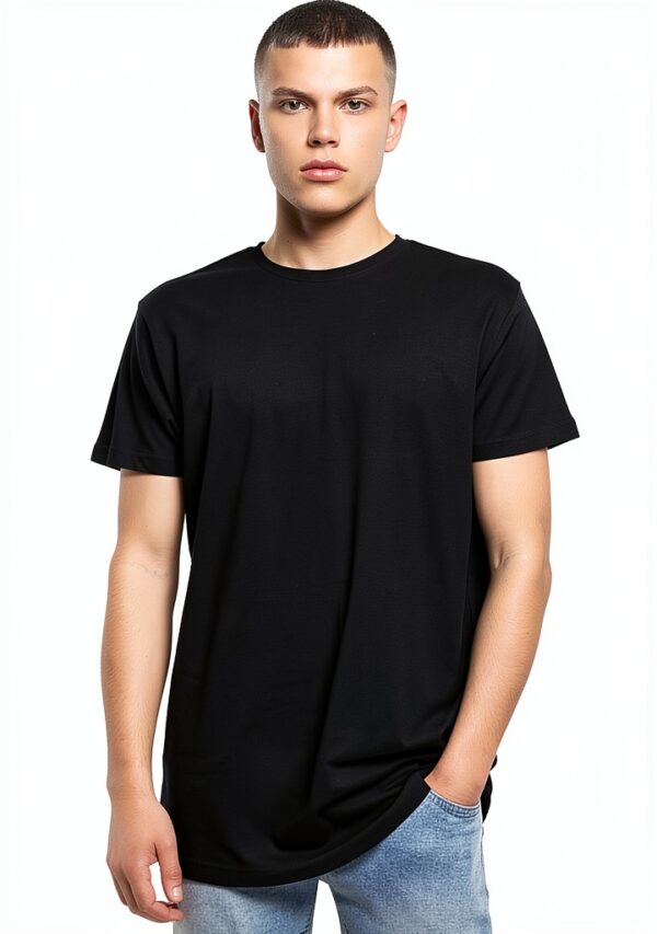 Build Your Brand Herren T-Shirt Dreierpack BY028A langer Schnitt-1