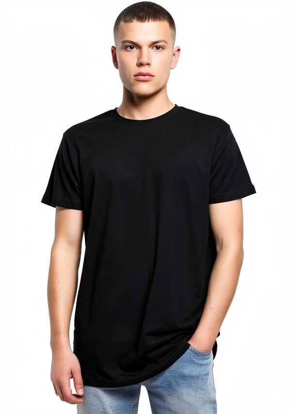 Männer T-Shirt Dreierpack Build Your Brand – langer Schnitt, 3 Farben-1