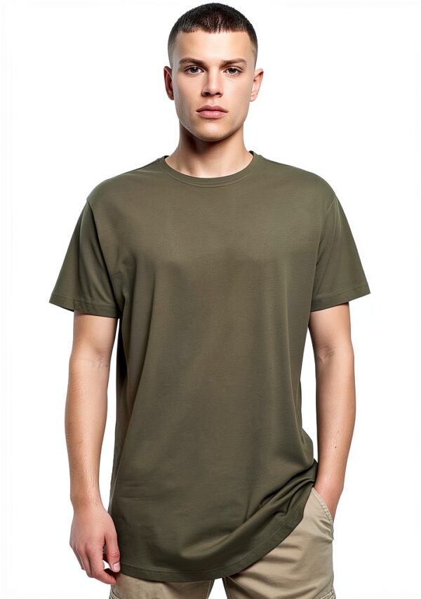 Build Your Brand Herren T-Shirt Dreierpack BY028A langer Schnitt-5
