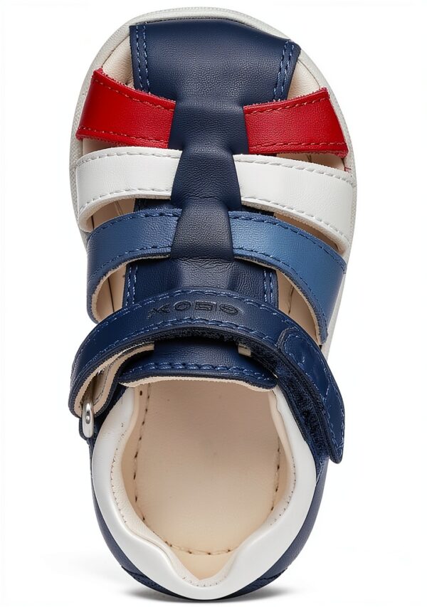 Geox Baby-Jungen B Macchia Boy Sandal Avio White Größe 24 EU-3