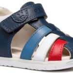 Geox Baby-Jungen B Macchia Boy Sandal Avio White Größe 24 EU-0