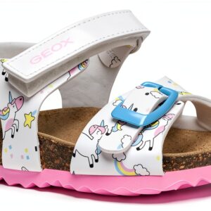 Geox Mädchen B Sandal Chalki Weiß 25 EU Atmungsaktive Sandale-0