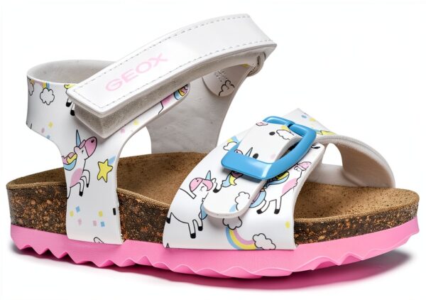 Geox Mädchen B Sandal Chalki Weiß 25 EU Atmungsaktive Sandale-0
