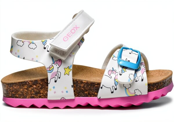 Geox Mädchen B Sandal Chalki Weiß 25 EU Atmungsaktive Sandale-2