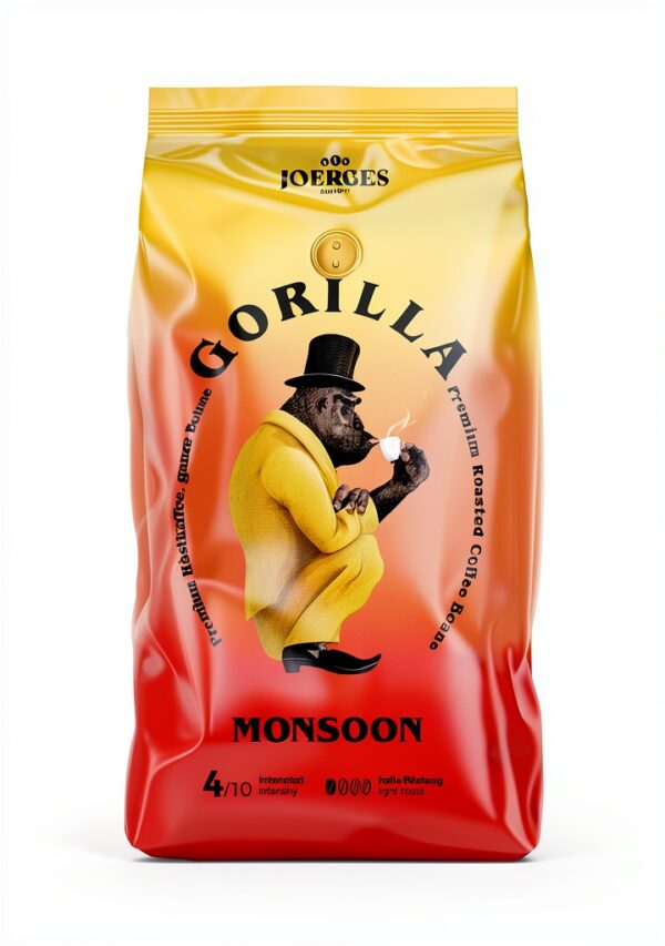 GORILLA Monsoon 1 kg Ganze Arabica Kaffeebohnen – sortenrein, mild-0
